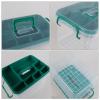 Yesdate 1 Pack Plastic Medicine Storage Kit with Tray, First Aid Storage Box with Handles, Clear Household First Aid Organizer view 4