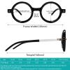 FYTOO Retro Round Reading Glasses for Women Men Blue Light Blocking TR90 Frame Eyeglasses Black Computer Readers 2.5 Anti UV/Eyestrain Marcus FT1070 view 2