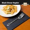 2 Ply Black Dinner Napkins-15" x 17" -1/8Fold - 125 Count (Pack of 8), Total 1000 Count view 2