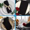 2 Ply Black Dinner Napkins-15" x 17" -1/8Fold - 125 Count (Pack of 8), Total 1000 Count view 3