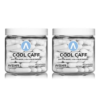 Avenir Nutrition Cool Caff Energy Supplements, L theanine and Caffeine - Energy Boost and Focus - Pre Workout for Women and Men, Coffee Alternative 60 Capsules (2)