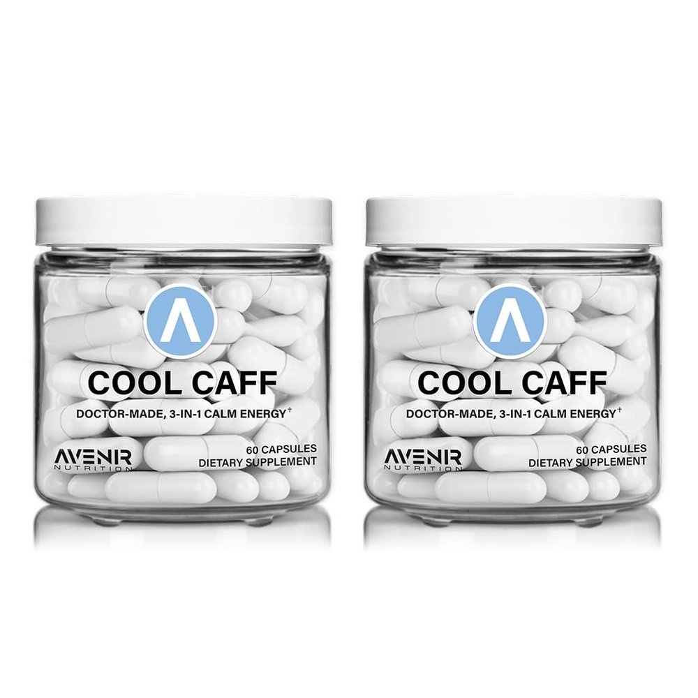 Avenir Nutrition Cool Caff Energy Supplements, L theanine and Caffeine - Energy Boost and Focus - Pre Workout for Women and Men, Coffee Alternative 60 Capsules (2)