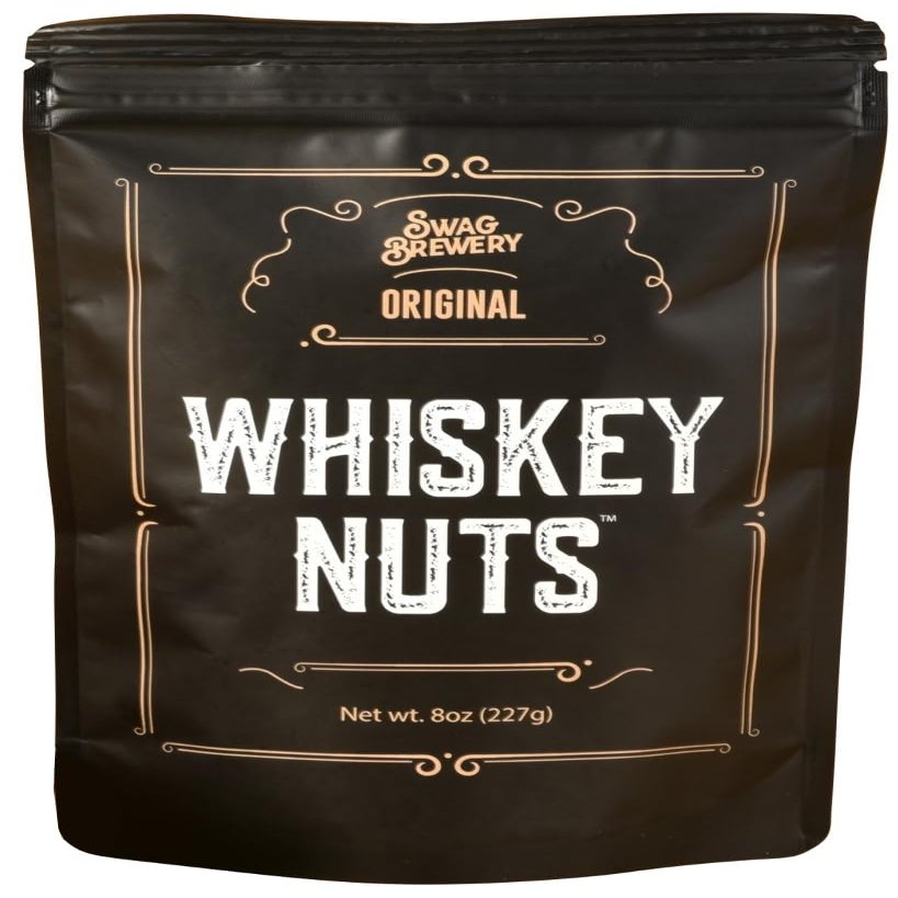 Whiskey Nuts - Gourmet Mix of Slightly Sweet and Salty Almonds, Peanuts, Corn Nuts, & Honey Roasted Sesame Sticks That Brings Out The Flavor Of Whiskey. Great Gift for Men, Women, Bourbon Lovers