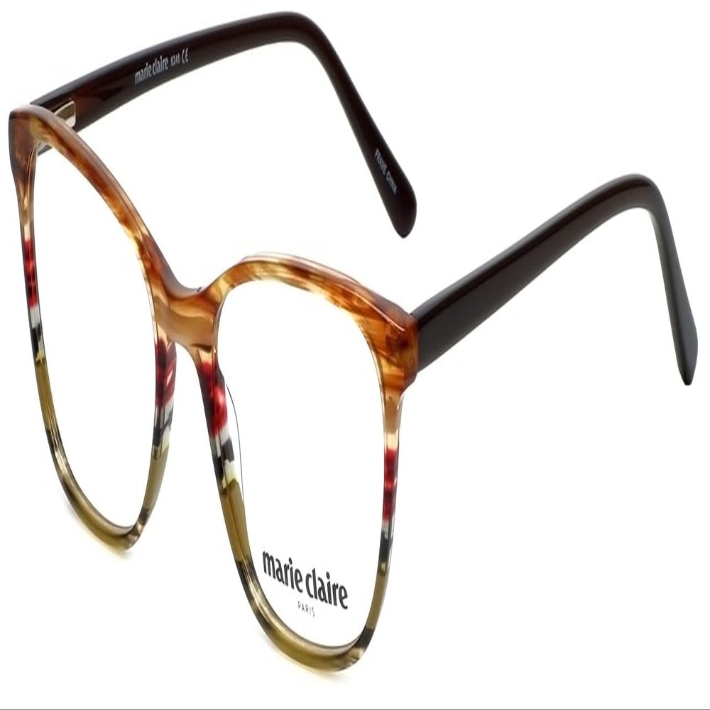 Calabria Claire 6246 Oval Square Reading Glasses +3.75 Red Apple Stripe Men Women