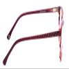Calabria Claire 6249 Cat Eye Reading Glasses +4.00 Ruby Red Crystal Pink Women view 3