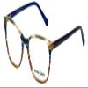 Calabria Claire 6246 Oval Square Blue Light Blocking Reading Glasses +3.50 Blue Brown Marble Men Women view 1