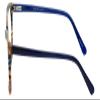 Calabria Claire 6246 Oval Square Blue Light Blocking Reading Glasses +3.50 Blue Brown Marble Men Women view 3