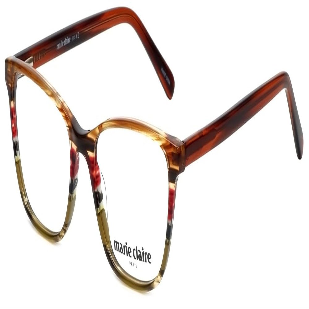 Calabria Claire 6245 Square Blue Light Blocking Reading Glasses +2.00 Red Apple Stripe Men Women