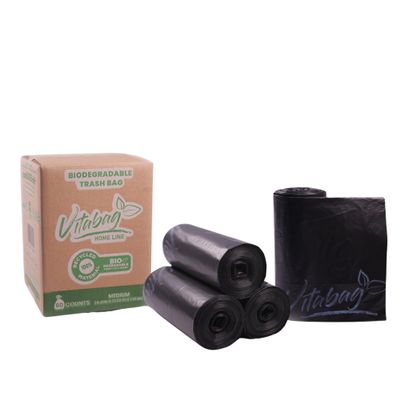 13 Gallon Biodegradable Trash Bags | Eco-Friendly, Leak-Proof, Tear-Resistant | Made from Recycled Materials | Kitchen Can Liners, 60 Count