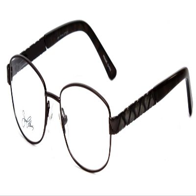 Calabria Collins JC9775 Rectangular Reading Glasses +1.25 Brown Marble Women