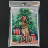 Caroline's Treasures DAC3604GCA7P Rhodesian Ridgeback Christmas Greeting Cards Pack of 8 Blank Cards with Envelopes Whimsical A7 Size 5x7 Blank Note Cards view 3