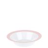 EcoQuality 14 oz White Plastic Round Bowls with Pink Rim - Disposable Plastic Soup Bowls, Heavy Duty Plastic Salad Bowls, Dessert Bowl for Baby Showers, Weddings, Birthday Party (60) view 1