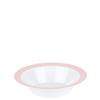 EcoQuality 14 oz White Plastic Round Bowls with Pink Rim - Disposable Plastic Soup Bowls, Heavy Duty Plastic Salad Bowls, Dessert Bowl for Baby Showers, Weddings, Birthday Party (90) view 1