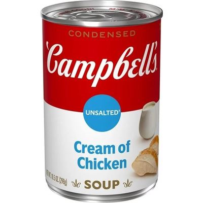Campbells Condensed Unsalted Cream of Chicken Soup 10.5 oz (Pack of 6)