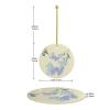YYHHAOFA Fresh Orchids Picture Christmas Ceramic Round Pendant Decoration - Festive Hanging Ornament for Stores, and Homes -2.9 in view 3
