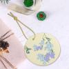 YYHHAOFA Fresh Orchids Picture Christmas Ceramic Round Pendant Decoration - Festive Hanging Ornament for Stores, and Homes -2.9 in view 4