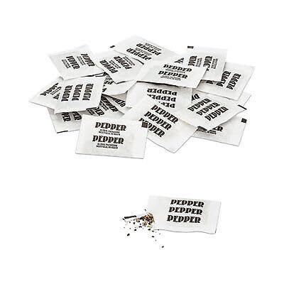 1000 Packets of Premium Quality Single Serve Individual Ground Pepper Packets - 1000 Count - Packaging may vary