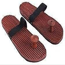 Boscaiola24 Wooden chapal Acupressure Foot/Feet Massager Slippers Brown