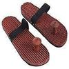 Boscaiola24 Wooden chapal Acupressure Foot/Feet Massager Slippers Brown view 1