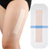 10 Pcs Waterproof Knee Replacement Surgery Medical Bandage Silicone Gentle Adhesive Island Dressing Bordered Gauze Wounds Cover Shower Protector for After Surgery Hip Replacement 4"x10" view 1