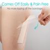 10 Pcs Waterproof Knee Replacement Surgery Medical Bandage Silicone Gentle Adhesive Island Dressing Bordered Gauze Wounds Cover Shower Protector for After Surgery Hip Replacement 4"x10" view 3