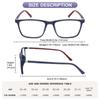Baidoly Reading Glasses for Men and Women, Spring Hinge Anti Blue Light Readers, Computer Eyeglasses (Blue, 2.00, x) view 3