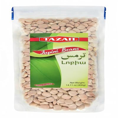 Lupini Beans Dry 14.11oz (400g) - Imported Dried Lupin Beans in Resealabe Bag