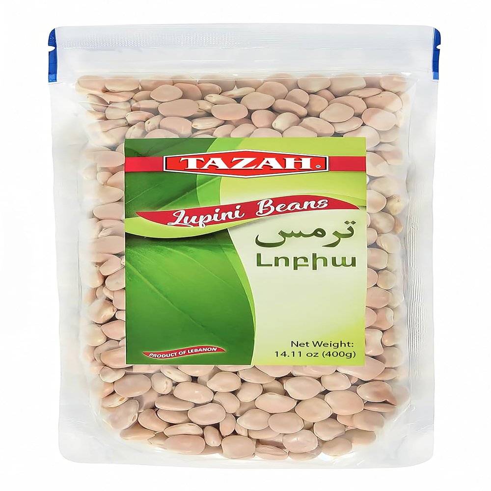 Lupini Beans Dry 14.11oz (400g) - Imported Dried Lupin Beans in Resealabe Bag
