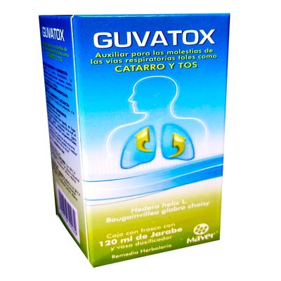 Guvatox Auxiliary relief for airway discomfort such as cold and cough.