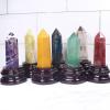 DECORN Large Healing Crystal Wand 4in Crystal Tower 6 Faceted Single Point Crystal Prism Wand Natural Quartz Stones for Meditation Reiki Chakra Therapy Home Decor Gift,Rose Quartz view 3