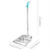2-Pack Stainless Steel Dust Pan and Broom Set, Long Handled Upright Heavy Duty Dustpan for Lobby Floor, Yard, Home, Kitchen, Office Use view 4