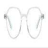 VENOAL Large Computer Reader Anti-Blue Light Glasses Prevent Eyestrain Round TR Reading Glasses Plain Sunglasses (Color : Clear, Size : +350) view 1