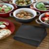 Black Linen-Feel Paper Cocktails Napkins, For Beverage, Desserts, Parties, and Drinks, Disposable and Fully Biodegradable Airlaid Napkins, 180 Pack view 2