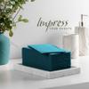 Ocean Teal Linen-Feel Dinner Paper Napkins, For Dinners Parties Hand Towels and Catering Supplies, Disposable and Fully Biodegradable Airlaid Napkins, 1/8 Folded 60 Pack view 2