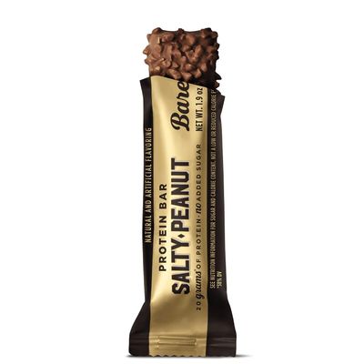 Barebell Protein Bar 1.9oz - Salty Peanut With PickN Buy Bonus Sour Gummies Mesh Pouch (Salty Peanut, 10 Pack)