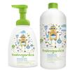 LuxProdX Baby ganics 16 Ounce Dish Dazzler Foaming Dish and Bottle Soap with Refill Kit BUNDLED with Two (2) Bottle Brushes BONUS view 2