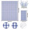 Whaline Navy Blue Guest Napkins Buffalo Plaid Disposable Paper Pack 3 Ply Wedding Dinner Hand Napkin Towel for Wedding Birthday Bride Shower Party Supplies Table Decorations, 80Pcs view 2