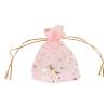100 Pieces Moon Star Organza Jewelry Candy Bags, Pink Organza Pouch Small Gift Bags with Drawstring for Christmas Party Favors Wedding Valentine's Day view 1