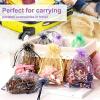 100 Pieces Moon Star Organza Jewelry Candy Bags, Pink Organza Pouch Small Gift Bags with Drawstring for Christmas Party Favors Wedding Valentine's Day view 4