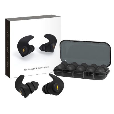 Ear Plugs for Sleeping Noise Cancelling,6 Pairs Comfortable Silicone Sound Blocking Earplugs, Reusable Washable Earplugs for Sleeping, Work, Study, Snoring, Shooting, Concerts and Hearing Protection