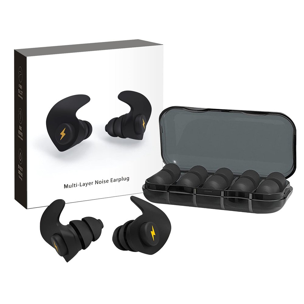 Ear Plugs for Sleeping Noise Cancelling,6 Pairs Comfortable Silicone Sound Blocking Earplugs, Reusable Washable Earplugs for Sleeping, Work, Study, Snoring, Shooting, Concerts and Hearing Protection