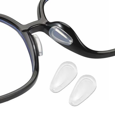 Mr.ZzjOOj Eyeglass Nose Pads, Eye Glasses Nose Pad Adhesive Silicone Anti Slip Nose Pad for Glasses, 6 Pairs (Clear)