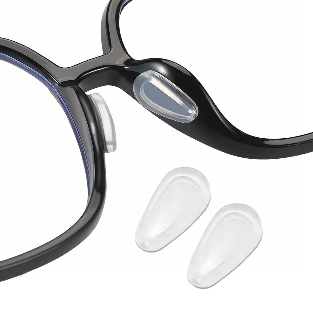 Mr.ZzjOOj Eyeglass Nose Pads, Eye Glasses Nose Pad Adhesive Silicone Anti Slip Nose Pad for Glasses, 6 Pairs (Clear)