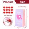 Artseen Valentine's Treat Paper Bags 5.10X3.10X9.4 inches(24 CT) (Valentine's bag) view 2