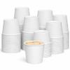1ABOVE 100 Pack White Disposable Paper Cups, 100% Natural and Recyclable Hot and Cold Drink Cups, Perfect for Homes and Office (6OZ) view 1