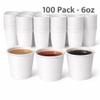 1ABOVE 100 Pack White Disposable Paper Cups, 100% Natural and Recyclable Hot and Cold Drink Cups, Perfect for Homes and Office (6OZ) view 2