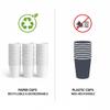 1ABOVE 100 Pack White Disposable Paper Cups, 100% Natural and Recyclable Hot and Cold Drink Cups, Perfect for Homes and Office (6OZ) view 3