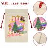 Personalized Large Santa Sack with Name for Christmas Gifts, Reusable Large Drawstring Santa Claus Christmas Gift Bags, Xmas Present Package Bags, Christmas Holiday Party Decorations view 3
