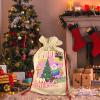 Personalized Large Santa Sack with Name for Christmas Gifts, Reusable Large Drawstring Santa Claus Christmas Gift Bags, Xmas Present Package Bags, Christmas Holiday Party Decorations view 4