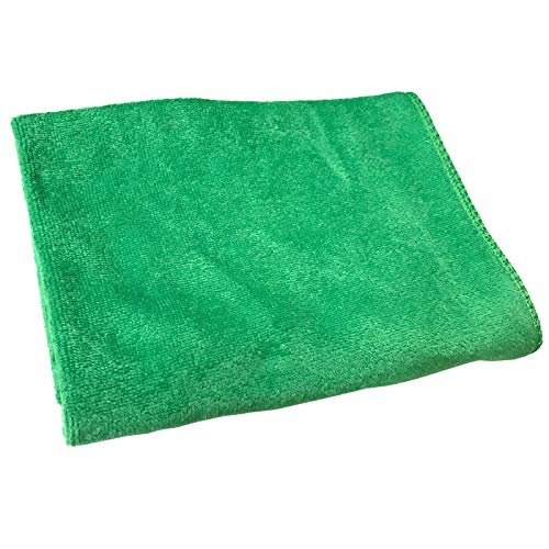 Multi-Purpose Disposable Microfiber Cleaning Towels Reusable Wipes 300 GSM - 6/Pack (16x16 / 40x40cm, Green)